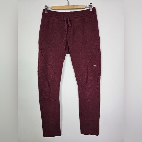 GYMSHARK medium maroon athletic joggers - Picture 1 of 7